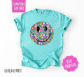 Floral Smiley Comfort Colors Shirt, Cute Summer Tshirt, Trendy Flower Tee, Gift for Her Hoodie, Sweatshirt | PureTeeCo.com
