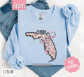 Florida Floral Sweatshirt, Cute Florida Sweatshirt, Florida State Sweatshirt T-Shirts, Hoodie | PureTeeCo.com