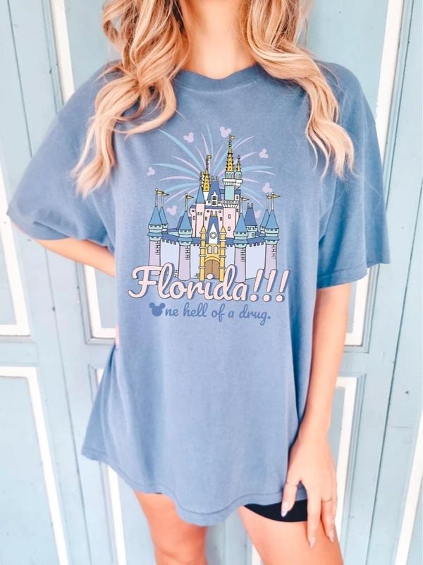 Florida One Hell Of A Drug Shirt, Castle Sweatshirt, Family Matching Tee, Magic World T-Shirt, Princess Shirt, Girl's...