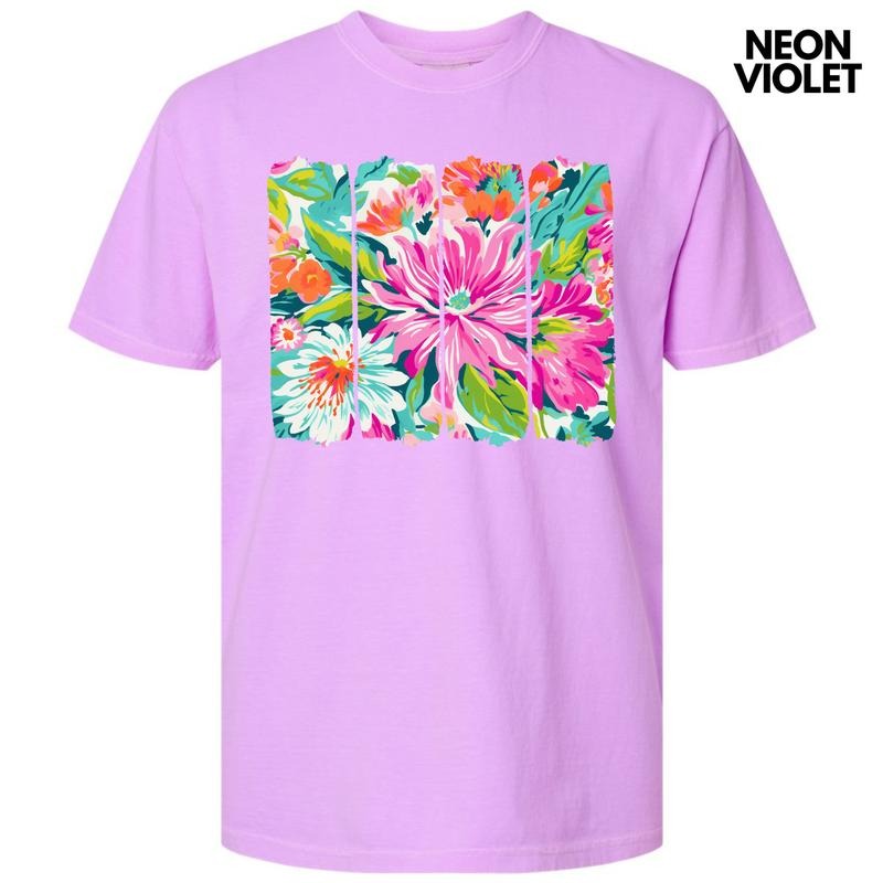 Flower Artwork Comfort Colors T-Shirt 'NLB' Hoodie, Sweatshirt | PureTeeCo.com