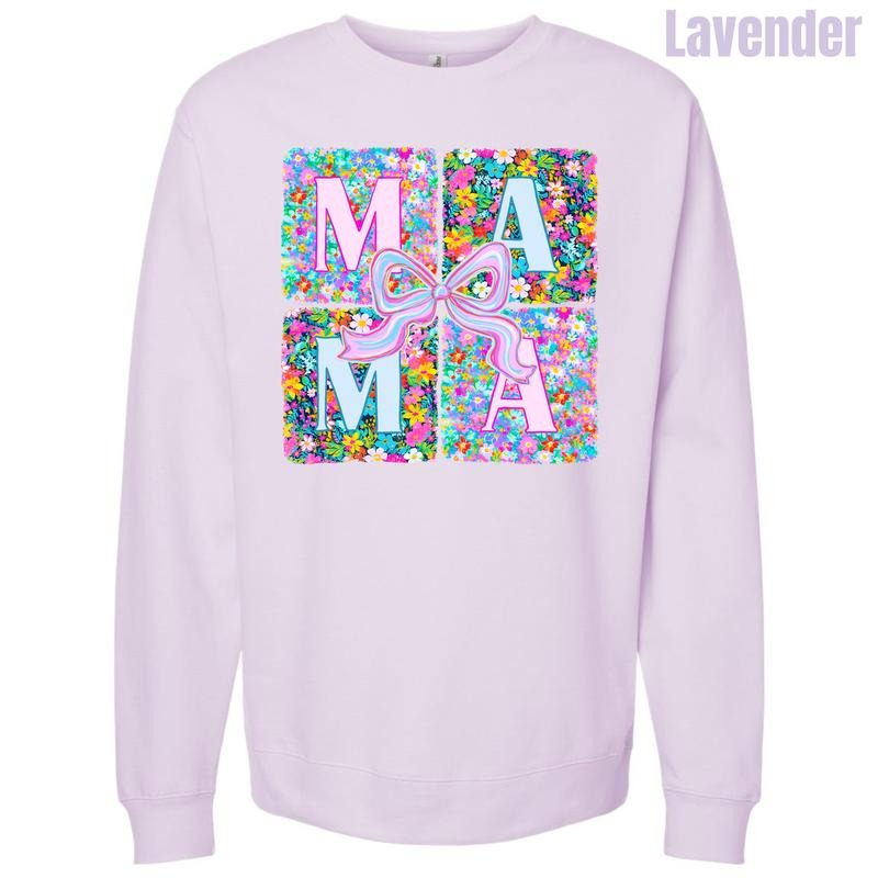 Flower Block Mama Sweatshirt 'NLB' T-Shirts, Hoodie | PureTeeCo.com