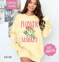 Flower Market Comfort Colors Sweatshirt, Fruit Summer Sweater, Cute Women's Crewneck T-Shirts, Hoodie | PureTeeCo.com