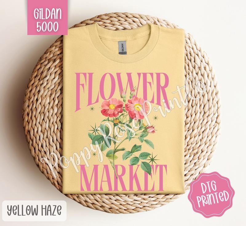 Flower Market Gildan Tshirt , Fruit Summer Tee, Cute Women's Shirt, Gift For Her Hoodie, Sweatshirt | PureTeeCo.com