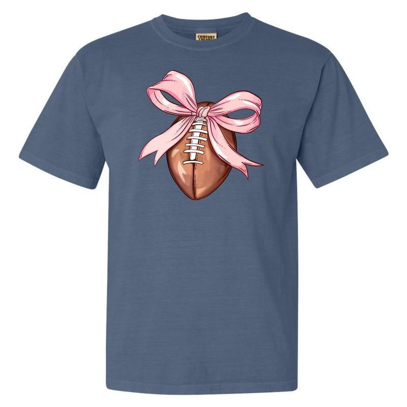 Football Coquette Comfort Colors T-Shirt 'NLB' Hoodie, Sweatshirt | PureTeeCo.com