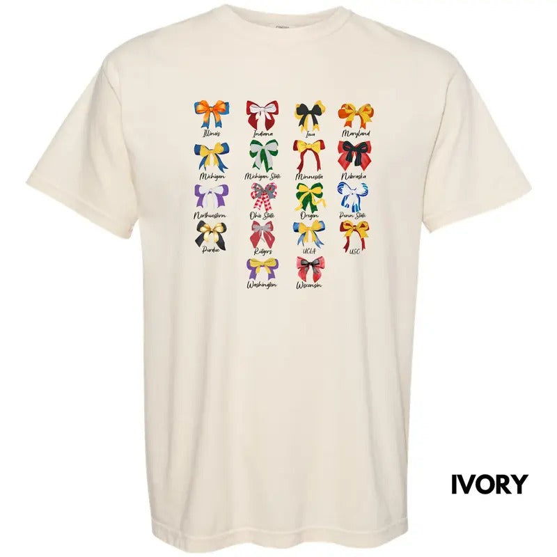 Football Team Bows Comfort Colors T-Shirt 'NLB' Hoodie, Sweatshirt | PureTeeCo.com