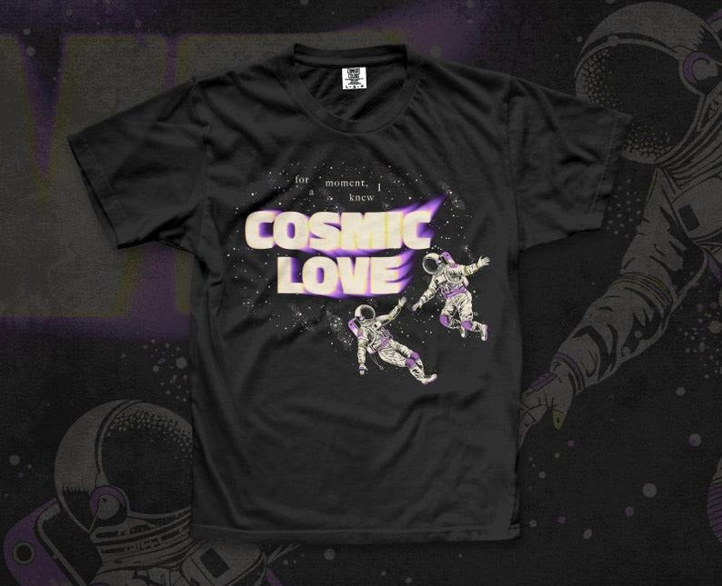 For a Moment I Knew Cosmic Love Down Bad Tee Cotton Menswear Hoodie, Sweatshirt | PureTeeCo.com