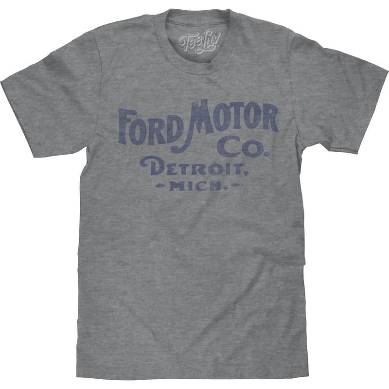Ford Motor Company Detroit Michigan Big and Tall T-Shirt - Gray graphic tee Hoodie, Sweatshirt | PureTeeCo.com