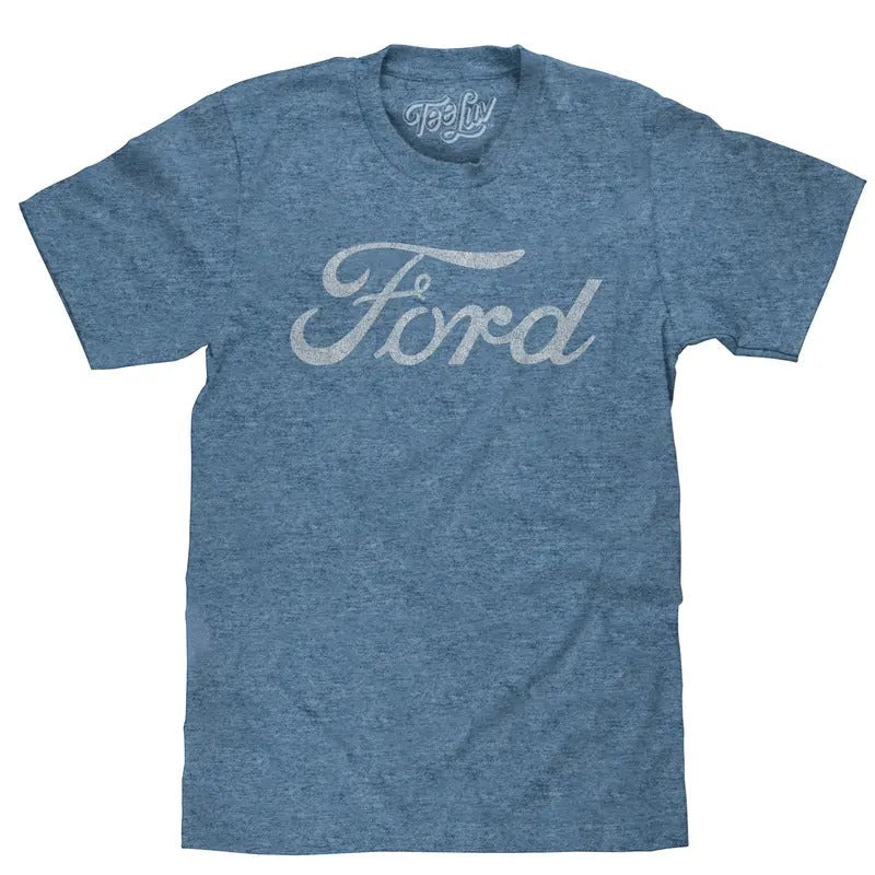 Ford Script Logo T-Shirt - Cabo Blue Hoodie, Sweatshirt | PureTeeCo.com