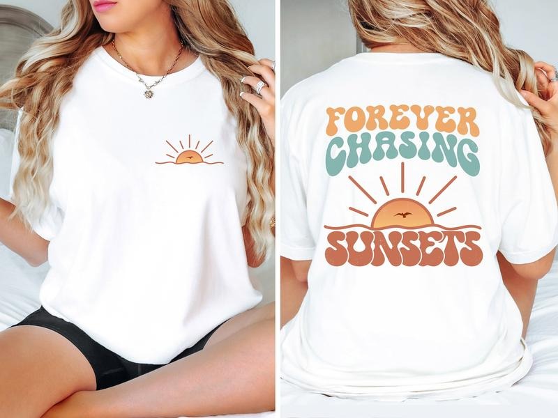 Forever Chasing Sunsets Shirt, Summer , Vacation  Summer Outfit Hoodie, Sweatshirt | PureTeeCo.com