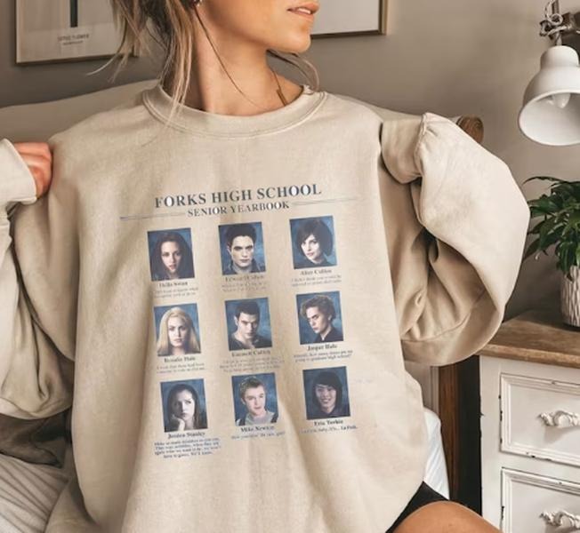 Forks High School Senior Yearbook Shirt, Twilight Shirt, Edward Cullen Shirt, Hoodie, Sweatshirt | PureTeeCo.com