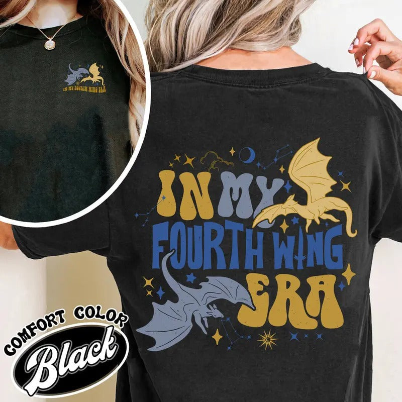 Fourth Wing Dragon Comfort Color Shirt, Fourth Wing Dragon Rider Basgiath War College, in My Fourth Wing Era Shirt,...