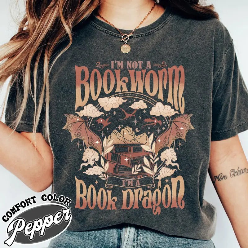 Fourth Wing Dragon Comfort Colors Shirt Hoodie, Sweatshirt | PureTeeCo.com