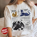 Fourth Wing Dragon T-Shirt, Tairn & Andarna TShirt, Basgiath War College Tee, Dragon Rider Shirt, Bookish Gift for...