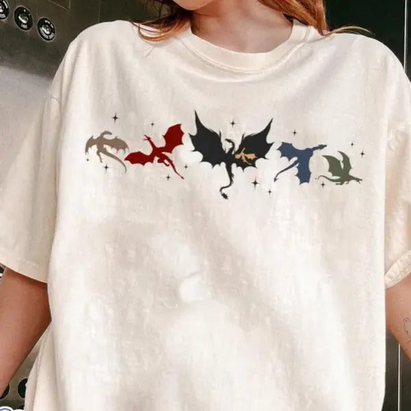 Fourth Wing Series Shirt Onyx Storm Dragon Rider Bookish Tee Unisex Medium-Heavy Fabric Loose Fit Casual Pullover Hoodie,...