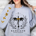 Fourth Wing Sweatshirt, Print On Sleeve, Basgiath War College Creneck, Dragon Rider Hoodie, Riders Quadrant Sweater,...
