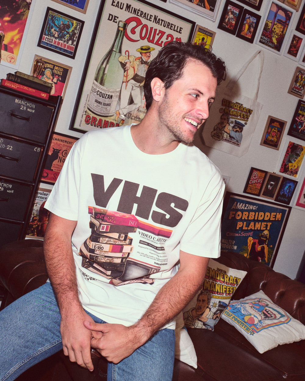 Vintage VHS Tapes T-Shirt Hoodie, Sweatshirt | PureTeeCo.com (Image 3)