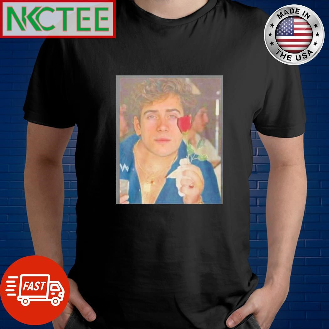 Franco Colapinto rose photo shirt
