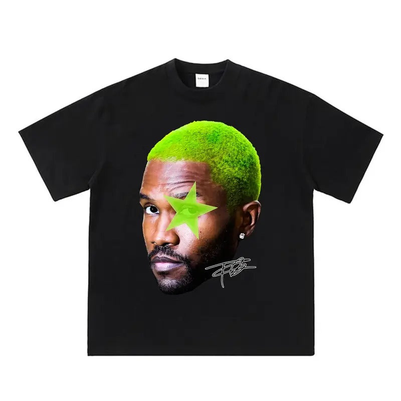 Frank Green Star Big Face Graphic Rap Tee - Fresh and Trendy Hoodie, Sweatshirt | PureTeeCo.com