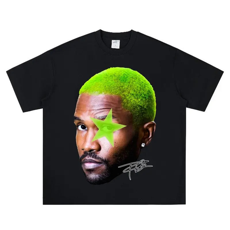 Frank Green Star Big Face Graphic Rap Tee Hoodie, Sweatshirt | PureTeeCo.com