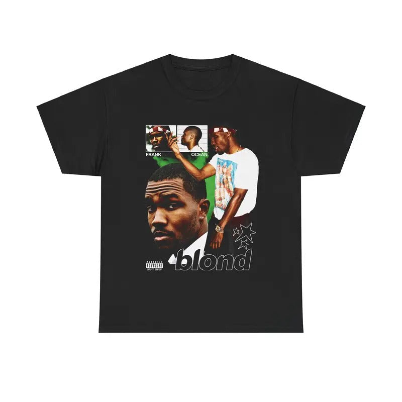 Frank Inspired Blond Vintage Graphic Tee Retro 90s RNB Styled Streetwear Shirt Cotton Menswear Top Tshirt Classic Casual...