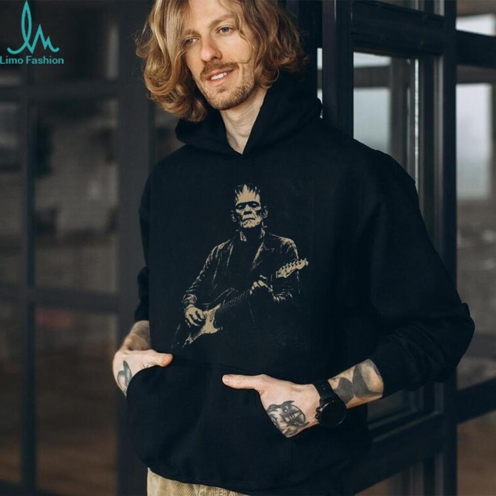 Frankenstein Monster Playing Electric Guitar Vintage Rock Shirt