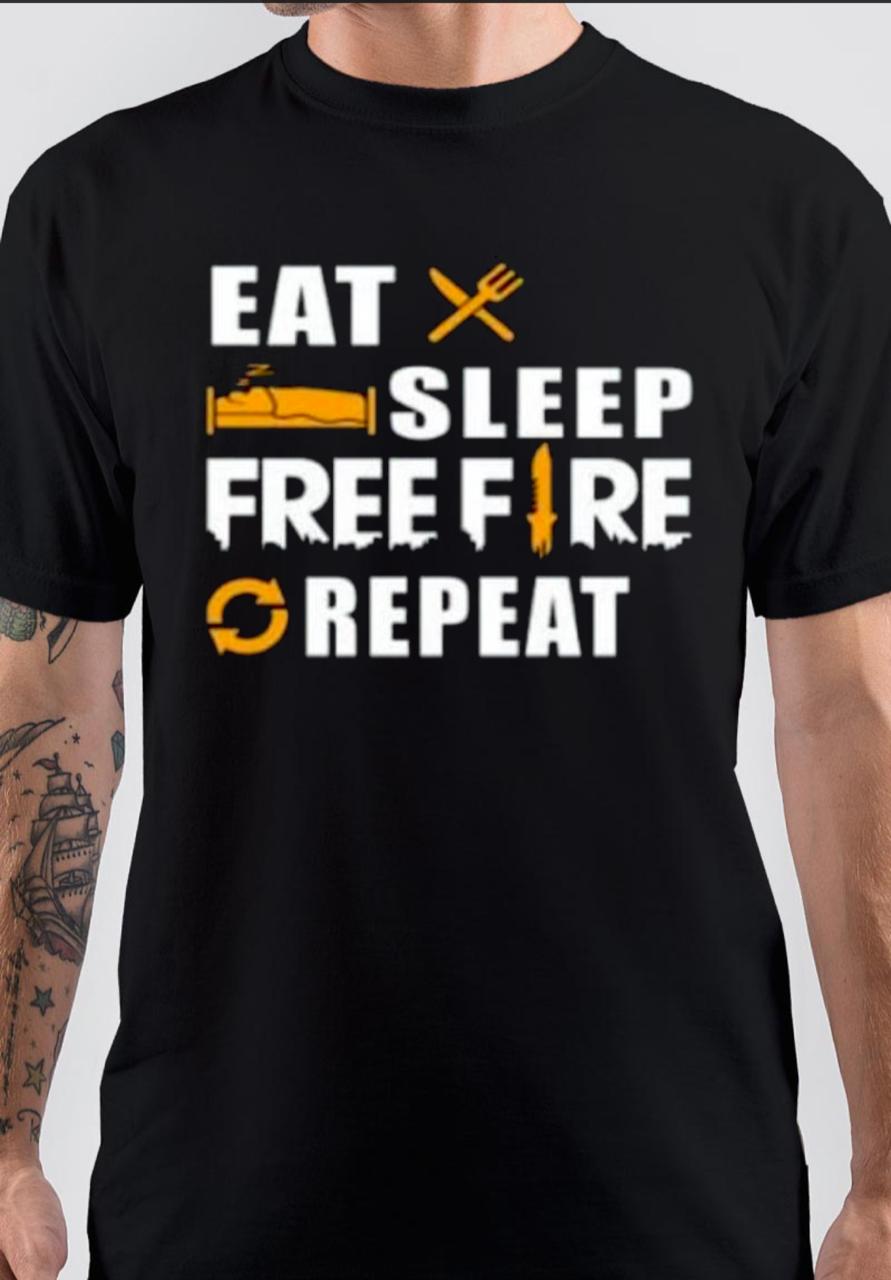 Free Fire Black T-Shirt Hoodie, Sweatshirt | PureTeeCo.com