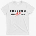 Freedom Red Signature 1993-2025 Charlie Kirk Tribute Faith Christian Truth Rest In Peace RIP Cotton Short Sleeve Casual...