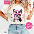Frenchie Valentine Shirt Comfort Colors, Dog Valentine's Day Women's Tee, Cute Women's Tshirt Hoodie, Sweatshirt