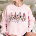 Friends Christmas Sweatshirt, Pink Christmas Tree Sweatshirt, Christmas Sweatshirt T-Shirts, Hoodie | PureTeeCo.com
