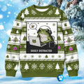 Frog Easily Distracted Ugly Christmas Sweater