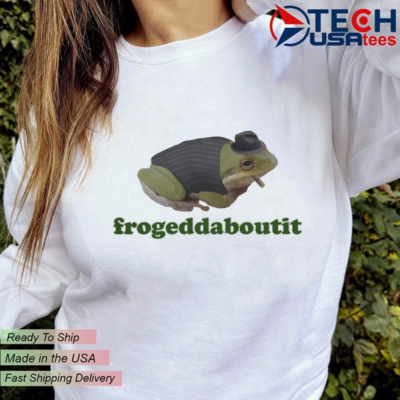 Frogeddaboutit frog smoking shirt