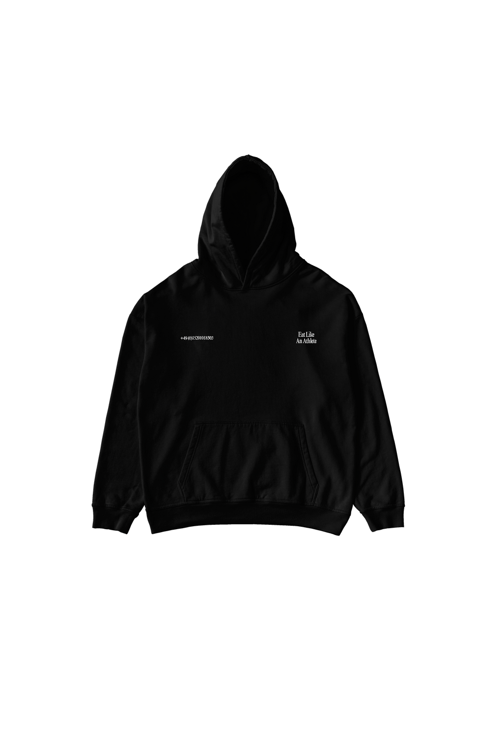 Eat like an Athlete Hoodie (Stereo Noir edition) oversized cut T-Shirts, Sweatshirt | PureTeeCo.com (Image 1)