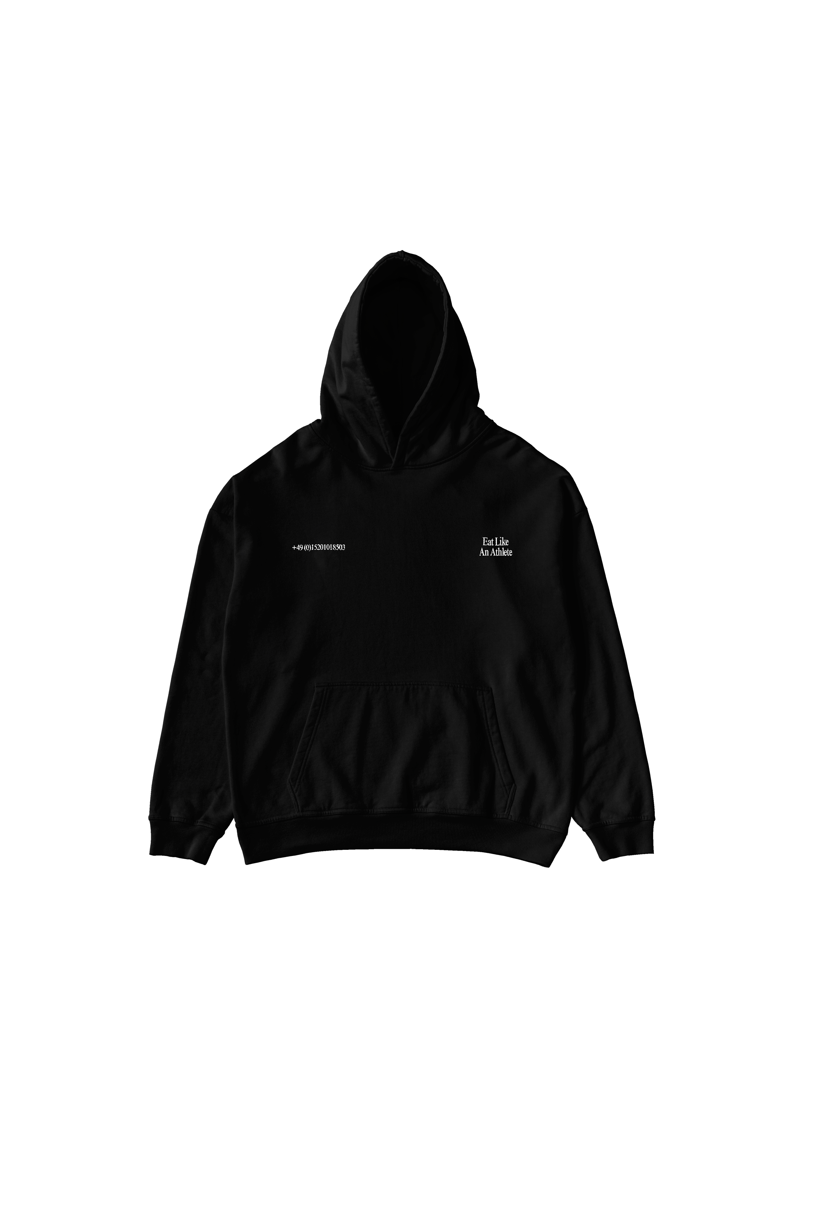Eat like an Athlete Hoodie (Stereo Noir edition) oversized cut T-Shirts, Sweatshirt | PureTeeCo.com (Image 1)