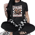 Fu$k Your Skanky Energy Tie Dye or Black T Shirt | Punk, Alt, Grunge, Goth, Skeleton Style, Valentine's Day Gift Hoodie,...