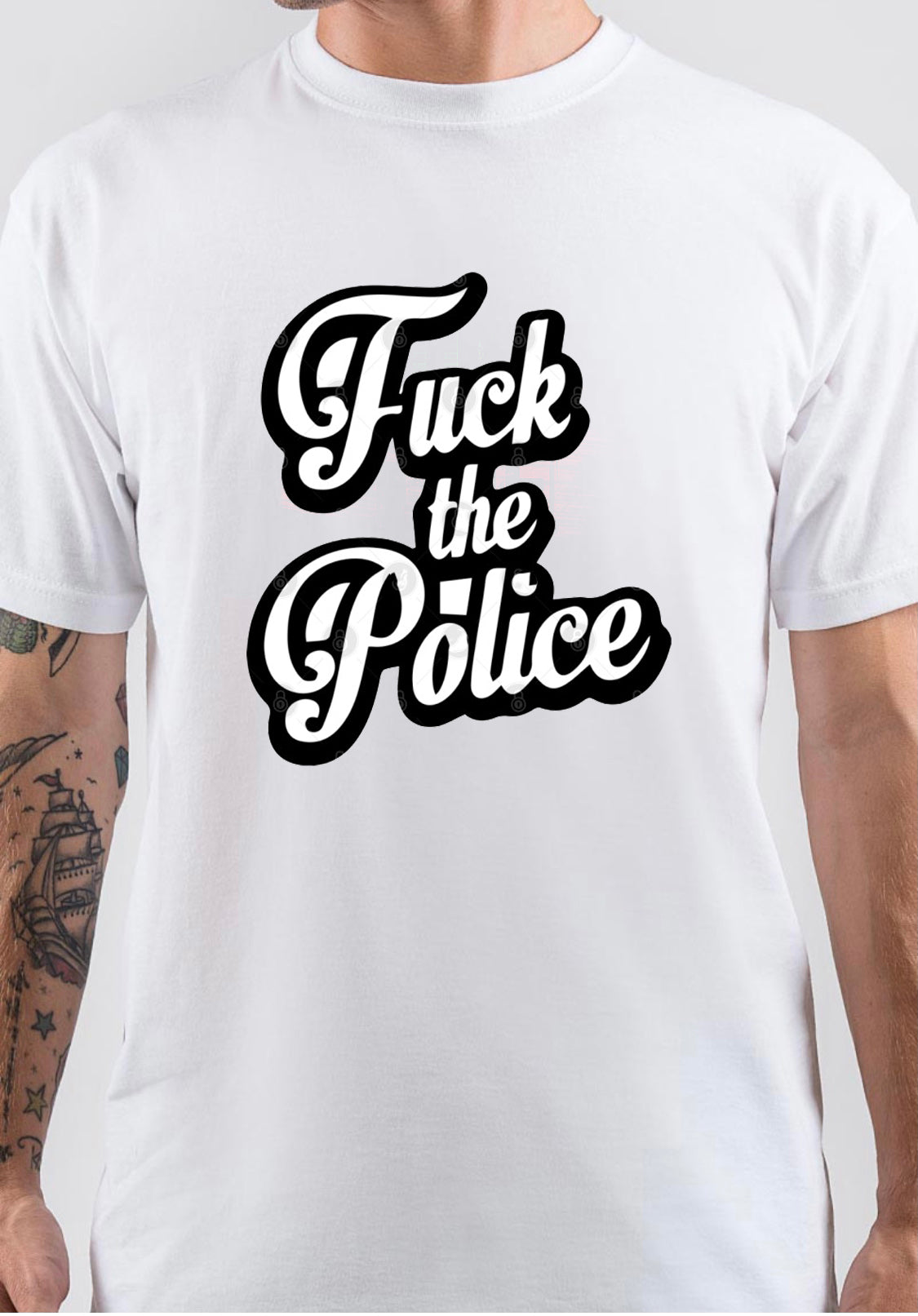 Fuck tha Police White T-Shirt Style005 Hoodie, Sweatshirt | PureTeeCo.com