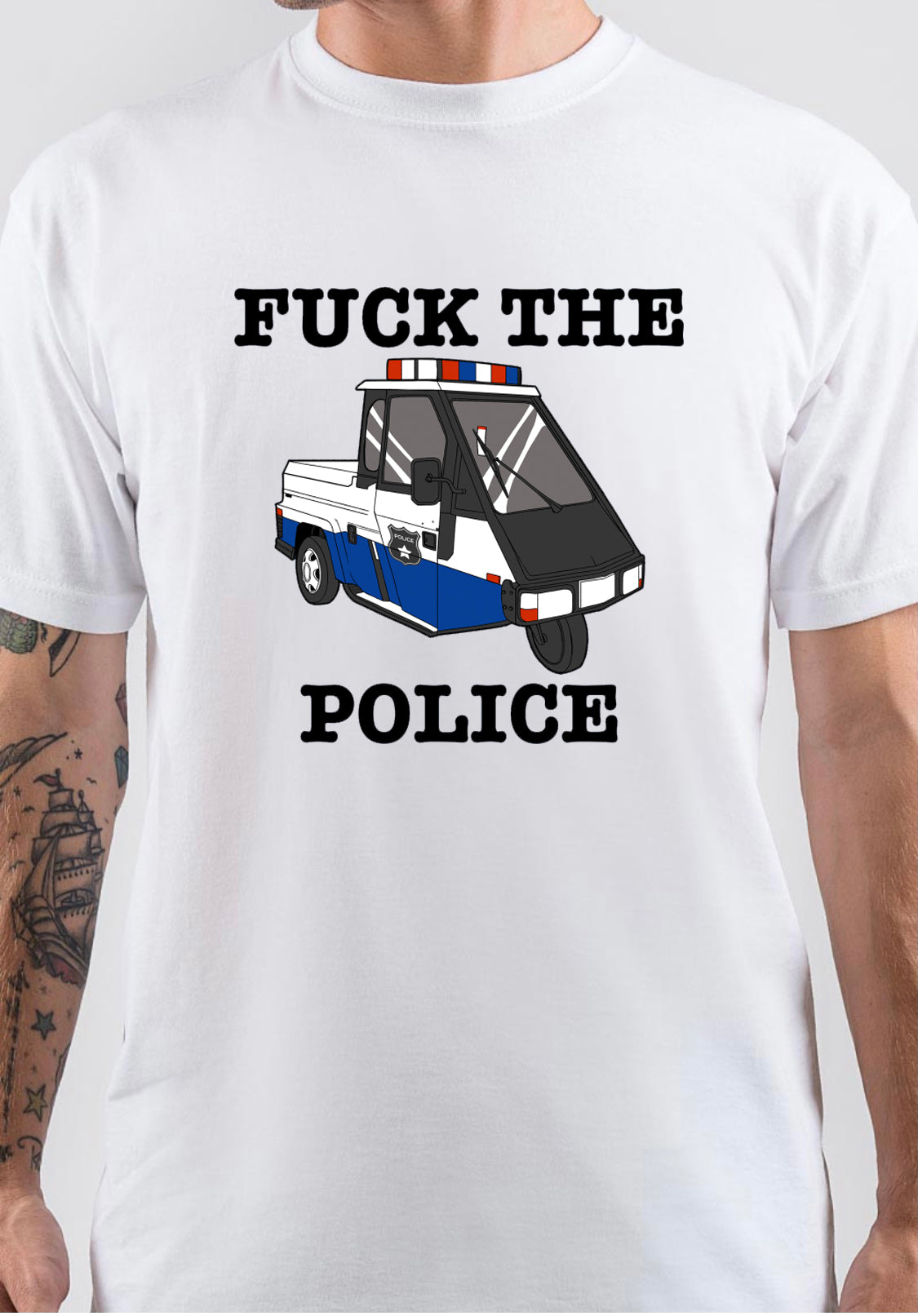 Fuck tha Police White T-Shirt Style003 Hoodie, Sweatshirt | PureTeeCo.com