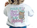 Fueled By Iced Coffee and Anxiety Women's Top - Sweatshirt Fit Womenswear T-Shirts, Hoodie | PureTeeCo.com