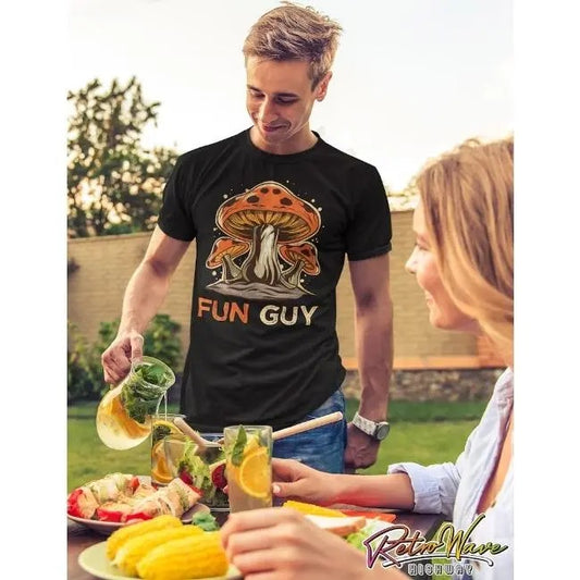 Fun Guy Funny T shirt Vintage Mushroom Humor Tee gifts for Guys Gifts for Men Funny Mushroom Tee Made in USA