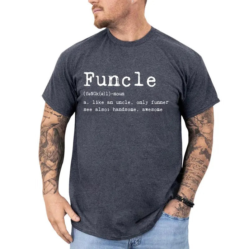 Funcle Definition Shirt for Men, Funny Uncle Tee, Uncle To Be Tops, New Uncle Tshirt, Humorous Gifts