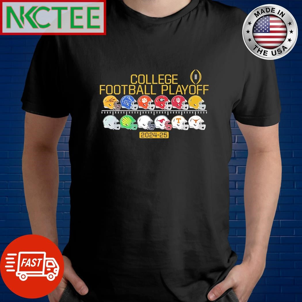 Funny 2024 25 College Football Playoff all team helmets shirt