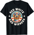 Funny 4th of July Shirts For Men, Funny Dachshund Red White and Wieners Weiner Dog 4th of July T-Shirt Menswear Top...