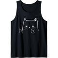 Funny Adult Humour Cat Middle Finger Men & Women Tank Top MADE IN USA T-Shirts, Hoodie, Sweatshirt | PureTeeCo.com