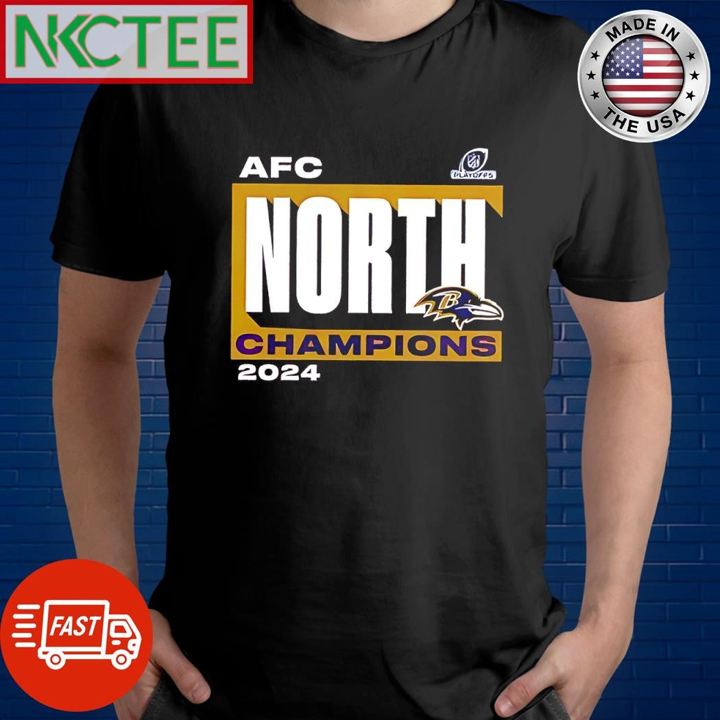 Funny Afc North Division Champions 2024 Baltimore Ravens shirt