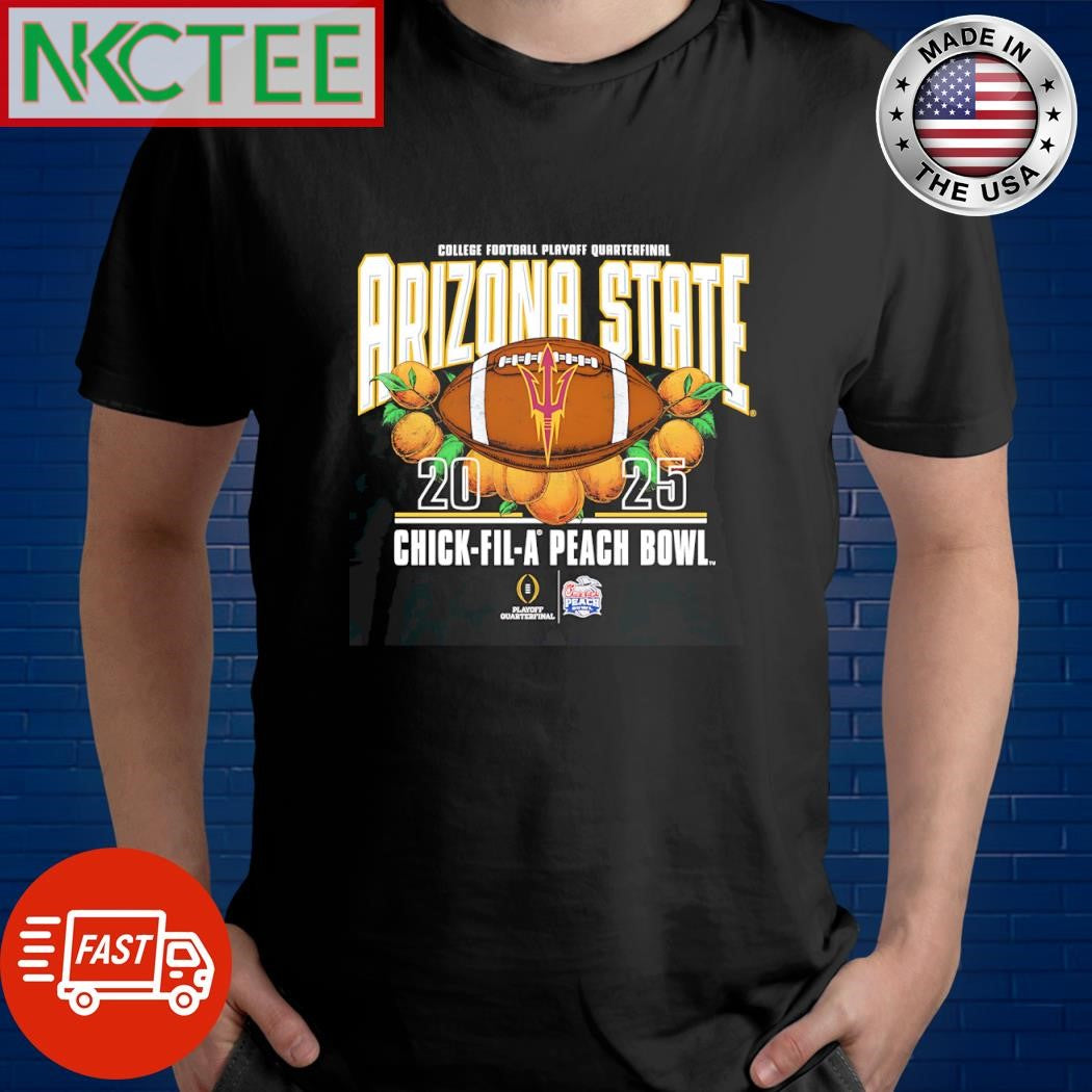 Funny Arizona State Sun Devils 2025 College Football Playoff 2025 Peach Bowl shirt