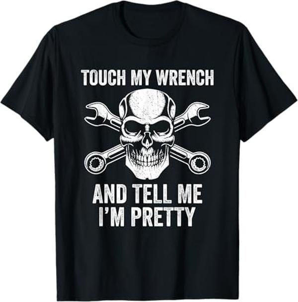 Funny Auto Mechanic T-Shirt, Auto Mechanic Funny Garage Fix Cars Mechanic Wrench Tools T-Shirt - Menswear Casual Cotton