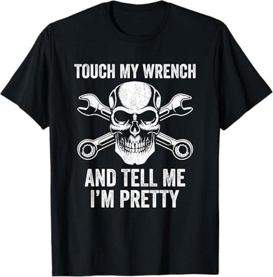 Funny Auto Mechanic T-Shirt, Auto Mechanic Funny Garage Fix Cars Mechanic Wrench Tools T-Shirt - Menswear Casual Cotton