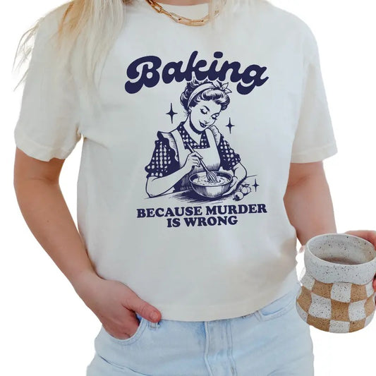 Funny Baking T-Shirt,  Funny Women Tank Top, Baking Crop Top, Baker T-Shirt Full Color Print