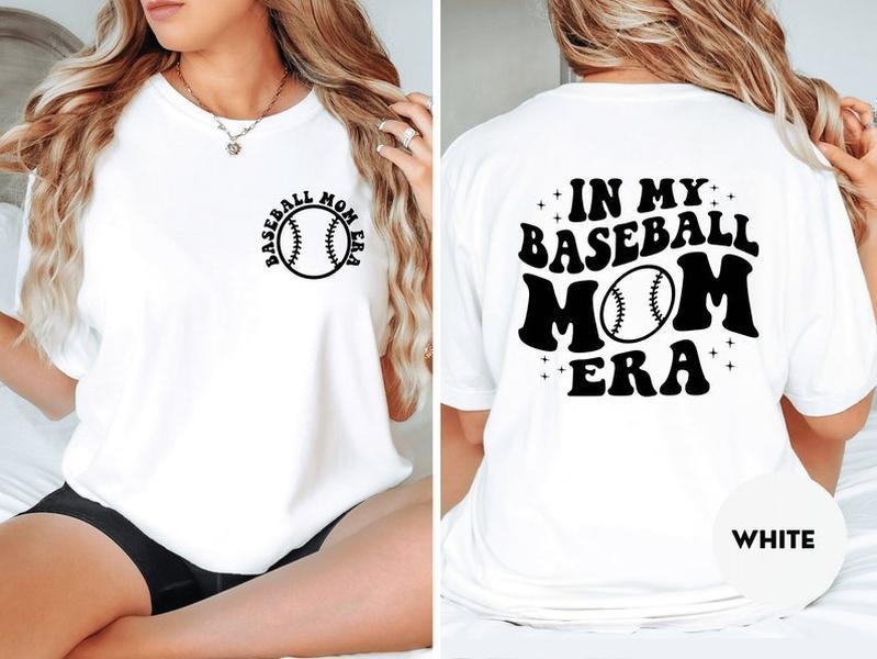 Funny Baseball Mama Shirt, In My Baseball Mom Era Tshirt, Womens Baseball TShirts Mom Baseball T-shirt Design Baseball  T-shirt, sweater and Hoodie Cotton