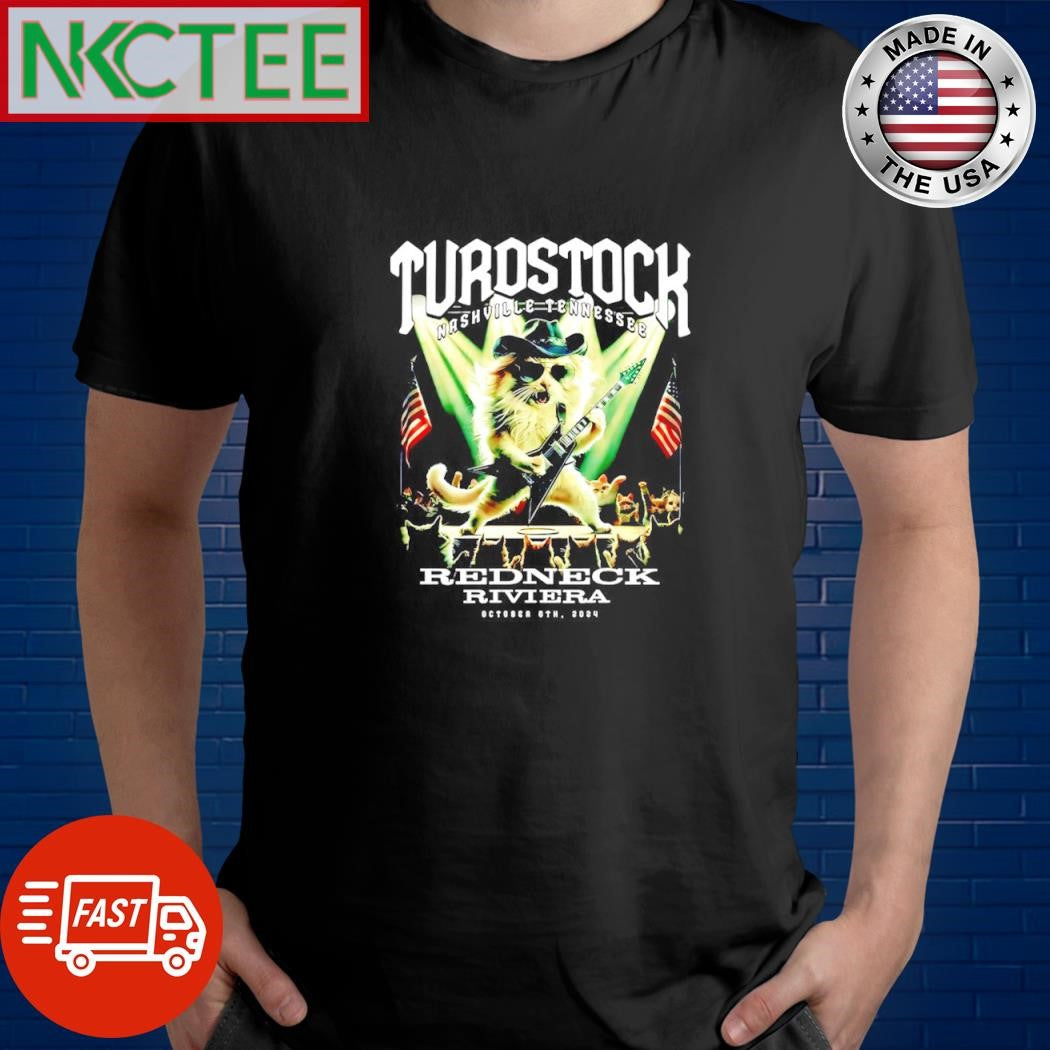 Funny Catturd Turdstock Nashville Tennessee Redneck Riviera 2024 cat shirt