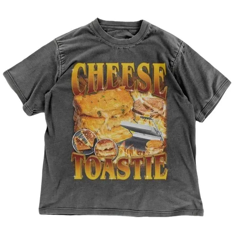 Funny Cheese Toastie Shirt | 90s Foodie Graphic Tee | Food Lover Gift | Retro Food Shirt | Grilled Cheese Unisex Tee |...